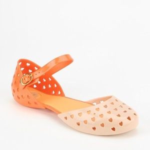 Melissa Shoes Milkshake jelly heart cutout sandals